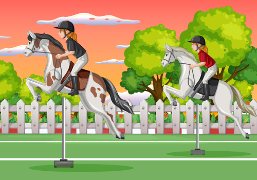 Training for show jumping, dressage